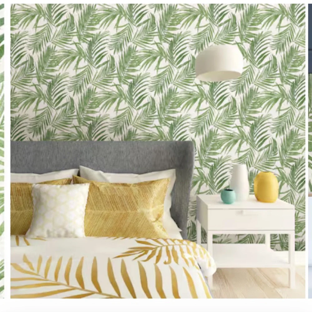 Scott Living Self Adhesive NuWallPaper Urban Oasis Green